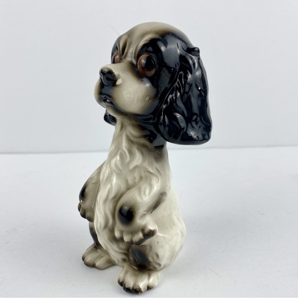 Vintage Cocker Spaniel Dog Figurine, Big Eyes, Begging, 5 inch Ceramic, Japan - Picture 3 of 7